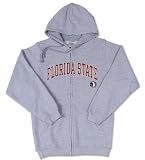 Florida State Seminoles Full-Zip Hooded Sweatshirt with Arch and Mascot (Medium, Oxford)