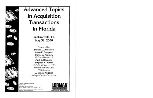 Image of: Advanced Topics In Acquisition Transactions