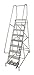 Cotterman 1509R3232A1E10B4W4C1P6 - Rolling Ladder Steel 120In. H. Gray