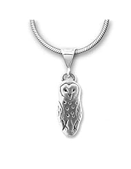 Sterling Silver Barn Owl Pendant by The Magic Zoo