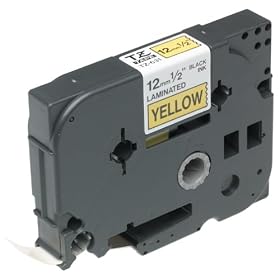 Brother TZ-631 1/2" Labeling Tape (26.2', Black on Yellow)