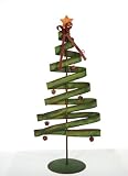 Metal Table Top Christmas Tree with Star and Bow