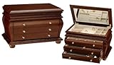 New Handcrafted Wooden Jewelry Box Armoire Chest Necklace Case Organizer Mpm207 Walnut