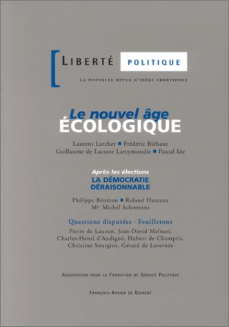 Libert� politique, num�ro 20 : Le Nouvel �ge �cologique