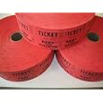 3 Rolls Red 50-50 Raffle Tickets