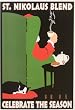 Relaxing Santa Holiday Cards Package of 12 By Linnea Designs on Recycled Card Stock