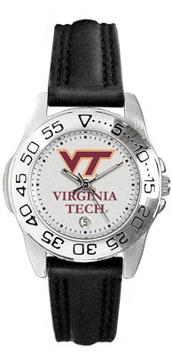 Virginia Tech Hokies Ladies Leather Sports Watch