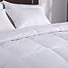 puredown Lightweight White Feather Comforter Twin Size Ultra Soft Thin Light Warmth Box Stitched Duvet Insert for Warmer Climates/Sleeper