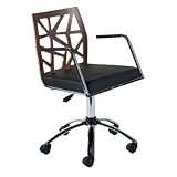 ITALMODERN Sophia Office Chair; Walnut/Chrome/Black