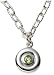 Sterling Silver and Peridot Circle Pendant, 16 by Zina