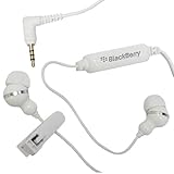 Genuine Blackberry White 2.5mm Sound Isolating Stereo Headset for Blackberr ....