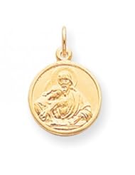 10k Yellow Gold Solid Holy Communion Charm - Religious Jewelry