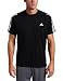 adidas Men's Response DS Short-Sleeve Tee, Black/White/Light Onix, Medium