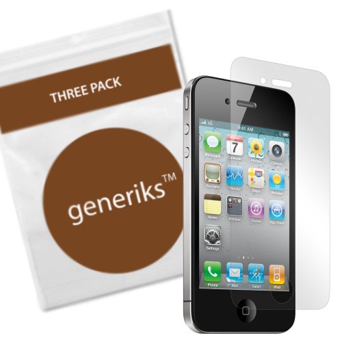 Generiks TM iPhone 4 / 4S *CLEAR* Screen Protectors (3 Pack!!!)