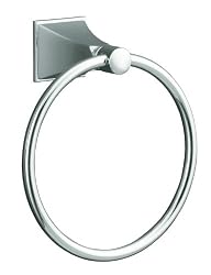 KOHLER K-487-CP Memoirs Towel Ring with Stately Design, Polished Chrome