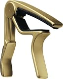 Musical Instruments : Dunlop Trigger Curved Guitar Capo, Gold