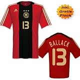  : adidas Deutschland Fu&szlig;ball Ausw&auml;rtstrikot M&auml;nner, rot