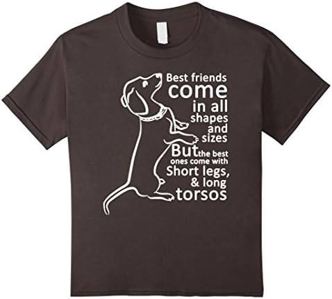 Kids Dachshund Shirt - Dachshund Best Friend Shirt 10 Asphalt