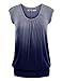 LL Womens Short Sleeve Solid / Dip-Dye Ombre Sweetheart Top