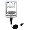 Retractable USB Cable for the Sony Clie SJ20 with Power Hot Sync and Charge capabilities - Gomadic Brand w/ TipExchange Technology