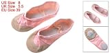 Como Ladies Pink Soft Canvas Elastic Band Ballet Dancing Shoes Size 42