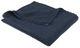 Fillmore 100% Egyptian Cotton Full/Queen Blanket, Navy