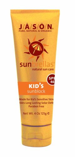 JASON Natural Cosmetics Sunbrellas Natural Sun Care Kid's Block, SPF 46 4 oz Bottles, (Pack of 2)