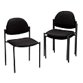 Comet Armless Stacking Chairs- Black
