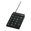 iBUFFALO テンキーボード USB接続 スリム 独立キー Tabキー付 ブラック BSTK07BK