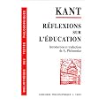 Reflexions sur l'education