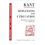 Reflexions sur l'education