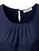 LE3NO Womens Loose Fit Short Sleeve Chiffon Blouse Top