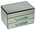 Dulwich Designs 69182 Large, 2 Drawer, Glass Jewellery Box