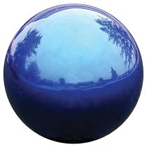 VCS BLU12 Mirror Ball 12 inch Blue Stainless Steel Gazing Globe