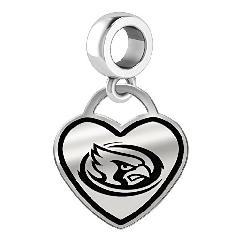 Iowa State Cyclones Border Heart Dangle Charm Fits All Beaded Charm Bracelets