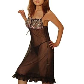 Buy Ladies Sexy Lingerie: Transparent Nightgown and G-String Panties Set - one size fits all by var goTwisterProductImageStrings = new Object();goTwisterProductImageStrings['prodImageNotAvailTextNoColor'] = 