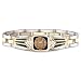 Firefighters Bracelet For Men: Stainless Steel With Black Onyx Center Stone by The Bradford Exchange