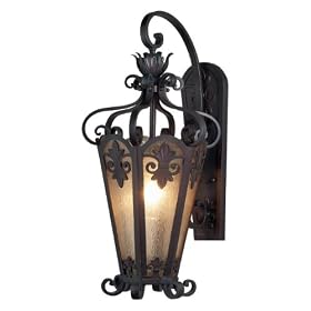 Eurofase 17474-016 Lonsdale 1-Light Medium Wall Sconce, Antique Sable Mottled Amber by Eurofase