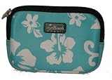 Long Beach Change Purse Turq Blue Hawaiin Print