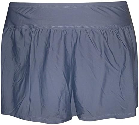 Beach Native Plus Size Shortini Swim Shorts Swimsuit Grey (18W, Slate Grey)
