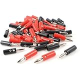 uxcell&reg; Audio Speaker Cable Connector Screw Type Banana Jack Plug 30pcs