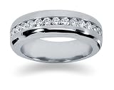 0.98 ctw. Woman's Round Diamond Wedding Band in Platinum