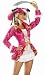 Apparel : Sexy Deluxe Costume Female Lady Pink Pirate Dress Captain Swashbuckler Buccaneer Outfit w/ Hat