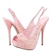 Carinthia2 Jeweled Slingback High Heels PINK