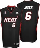 LeBron James Youth Jersey: adidas Black Replica #6 Miami Heat Jersey