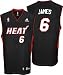 LeBron James Youth Jersey: adidas Black Replica #6 Miami Heat Jersey