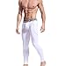 ZIHAN Men's Bamboo Fiber Low Rise Skinny Leggings Pants Medium White