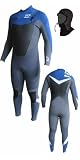 2012 Billabong Foil 5/4mm Steamer Wetsuit CHEST ZIP in ASH/RICH ROYAL BLUE FREE HOOD H45M08 NEW 2012 2012 Billabong Foil 5/4mm Steamer Wetsuit CHEST ZIP in ASH/RICH ROYAL BLUE FREE HOOD H45M08 NEW 2012