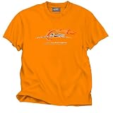 Dale Earnhardt Jr. JrMOTOPSPORTS Jr. Nation Private Label Mens Orange Flame LOGO Shirt