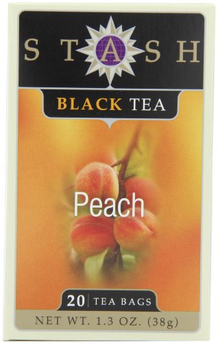 Stash Tea Company Premium Peach Black Tea, 20 Count Tea Bags in Foil (Pack of 6) Picture